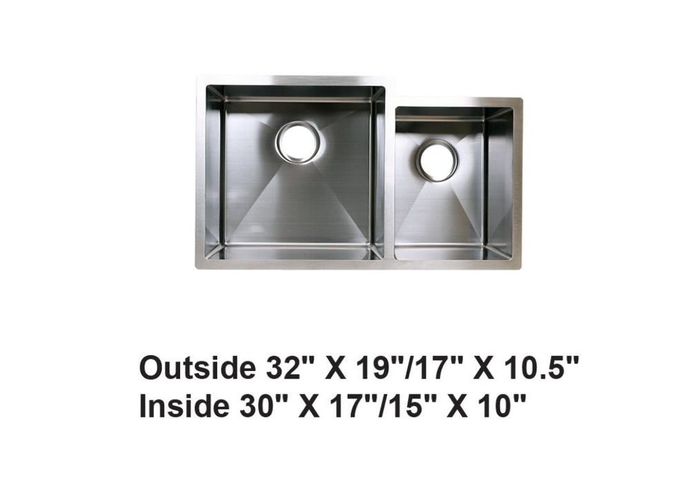 AD-H68D-Handmade Undermount Stainles
