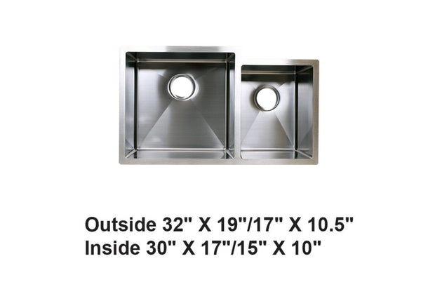 AD-H68D-Handmade Undermount Stainles