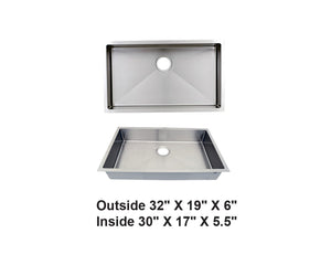 AD-H78-ADA-Handmade Undermount Stainless Sin
