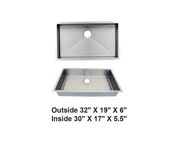 AD-H78-ADA-Handmade Undermount Stainless Sin