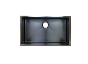 AD-H78-Black-Handmade Undermount Stainless Sink- BLACK