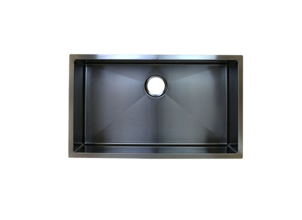 AD-H78-Black-Handmade Undermount Stainless Sink- BLACK