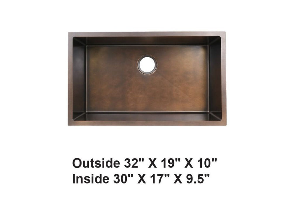 AD-H78-Copper-Handmade Undermount Stainless Sink- COPPER