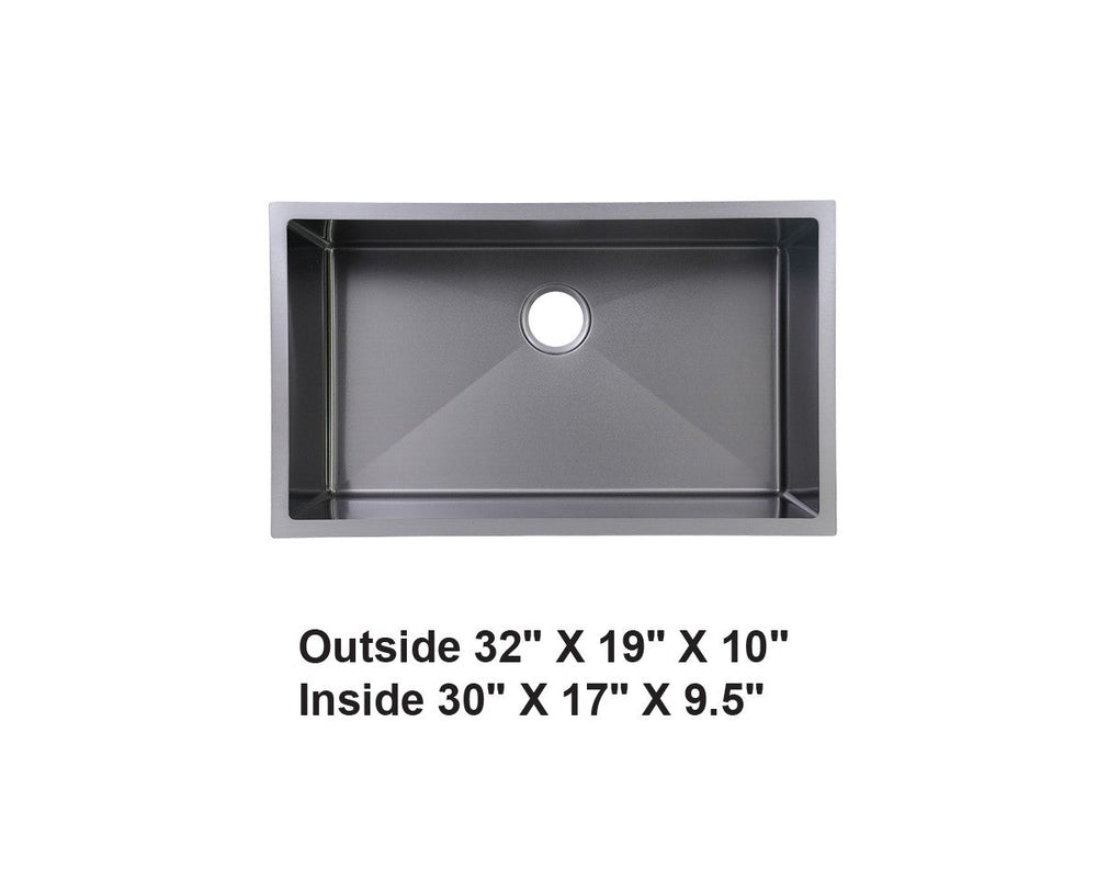 AD-H78 -Handmade Undermount Stainless- GRAY