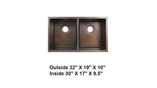 AD-H88-Copper-Handmade Undermount Stainless