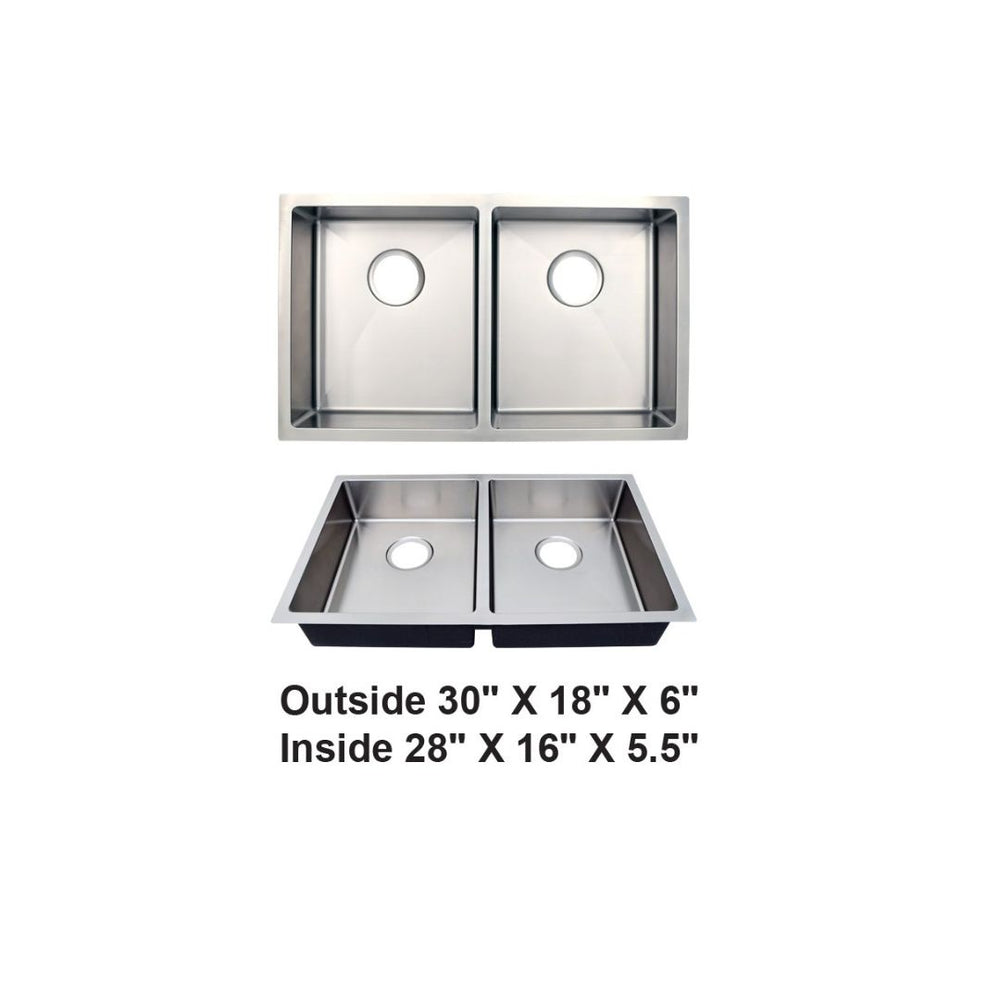 AD-H88ADA Undermount Single Bowl Stainless Steel ADA Sink