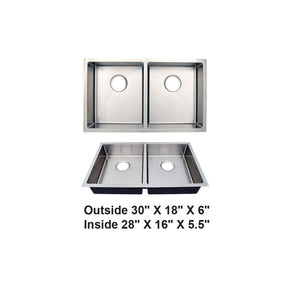 AD-H88ADA Undermount Single Bowl Stainless Steel ADA Sink