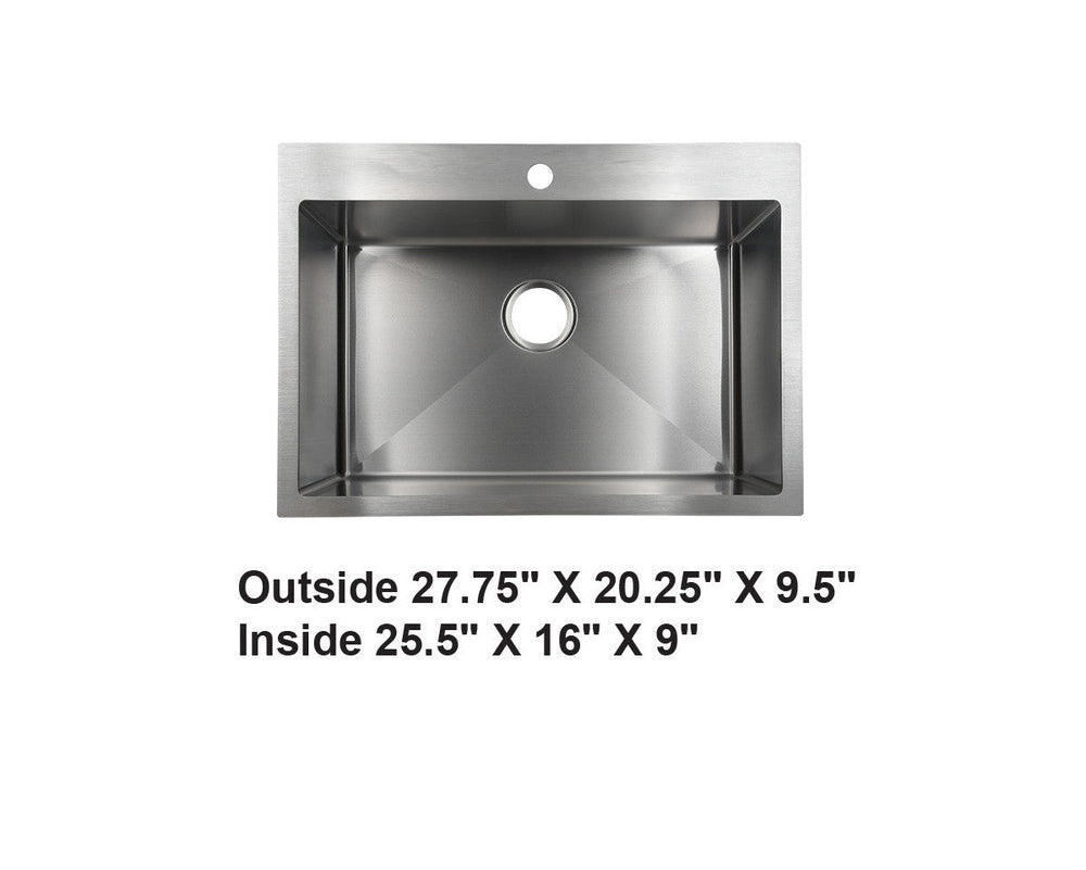 AD-HD75-Drop In Stainless Steel Sink