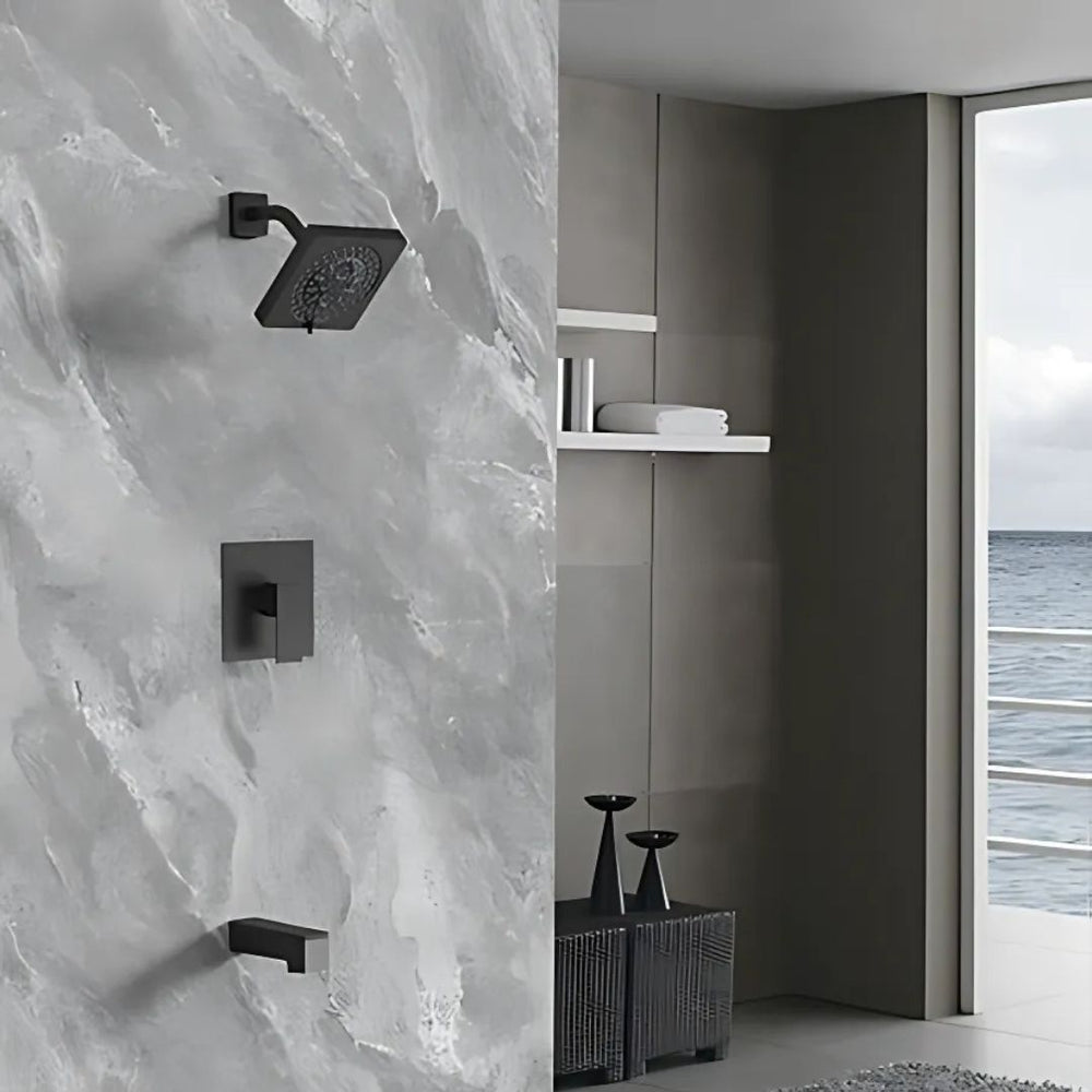 Pressure Balance Shower Set- Matt Black