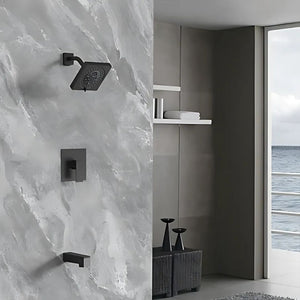 Pressure Balance Shower Set- Matt Black