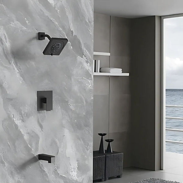 Pressure Balance Shower Set- Matt Black