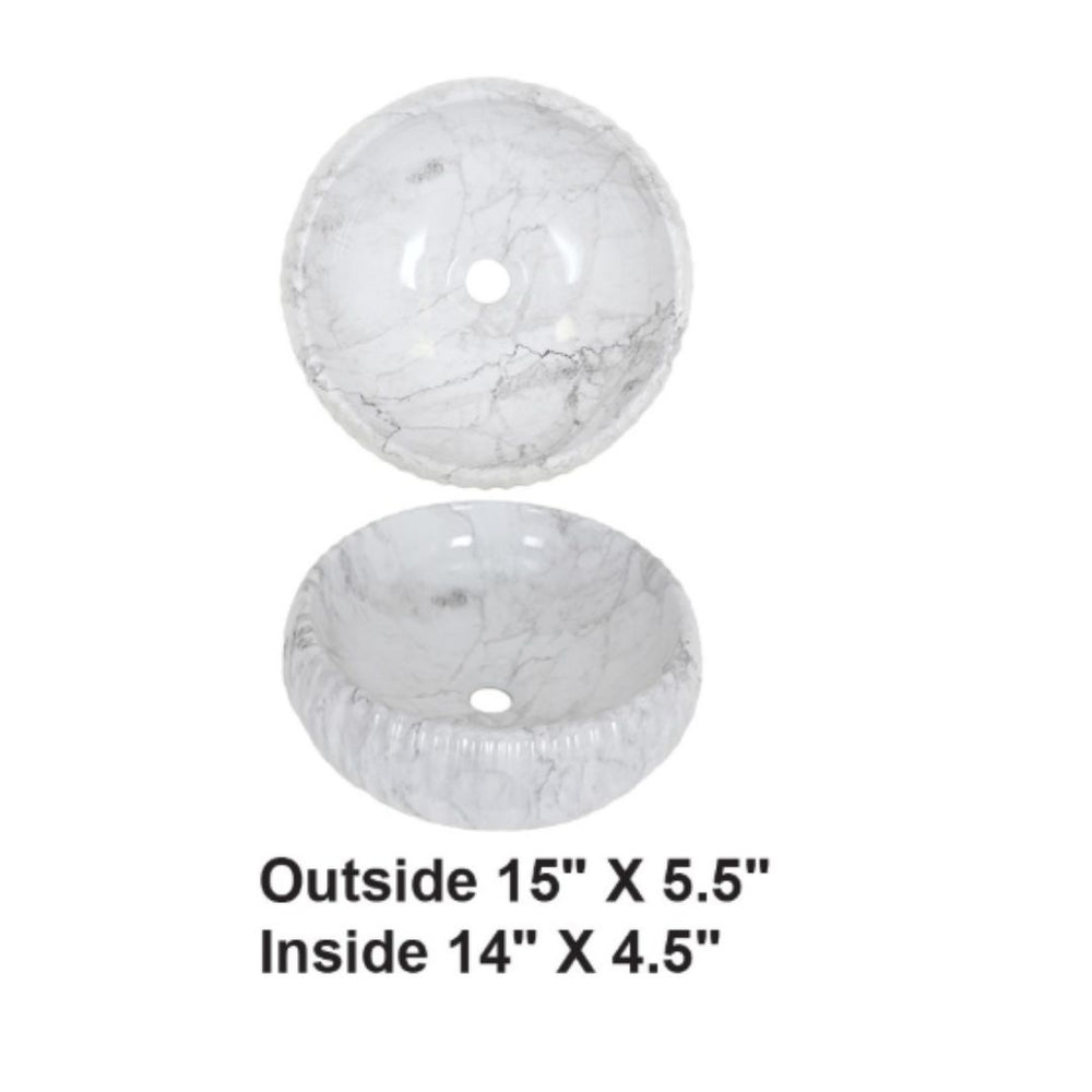 AD-S4-Vessel Round Ceramic Sink