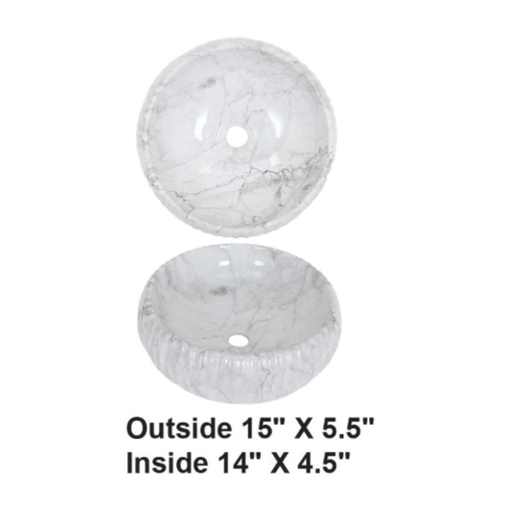 AD-S4-Vessel Round Ceramic Sink