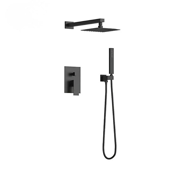 Juego de ducha con ducha de mano (negro mate)