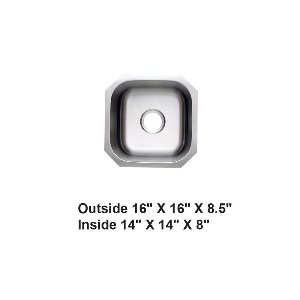 AD-26 Undermount Single Bowl Stainless Steel Sink