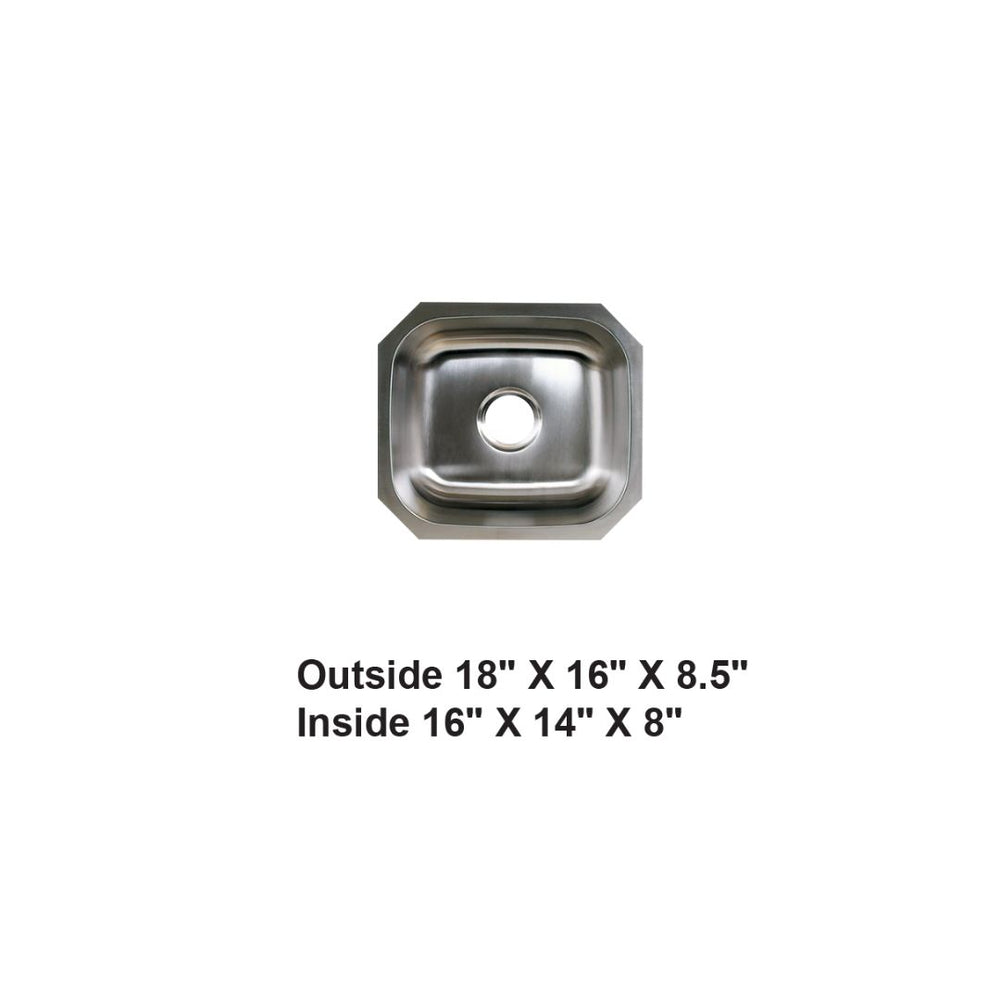 AD-28 Undermount Single Bowl Stainless Steel Sink