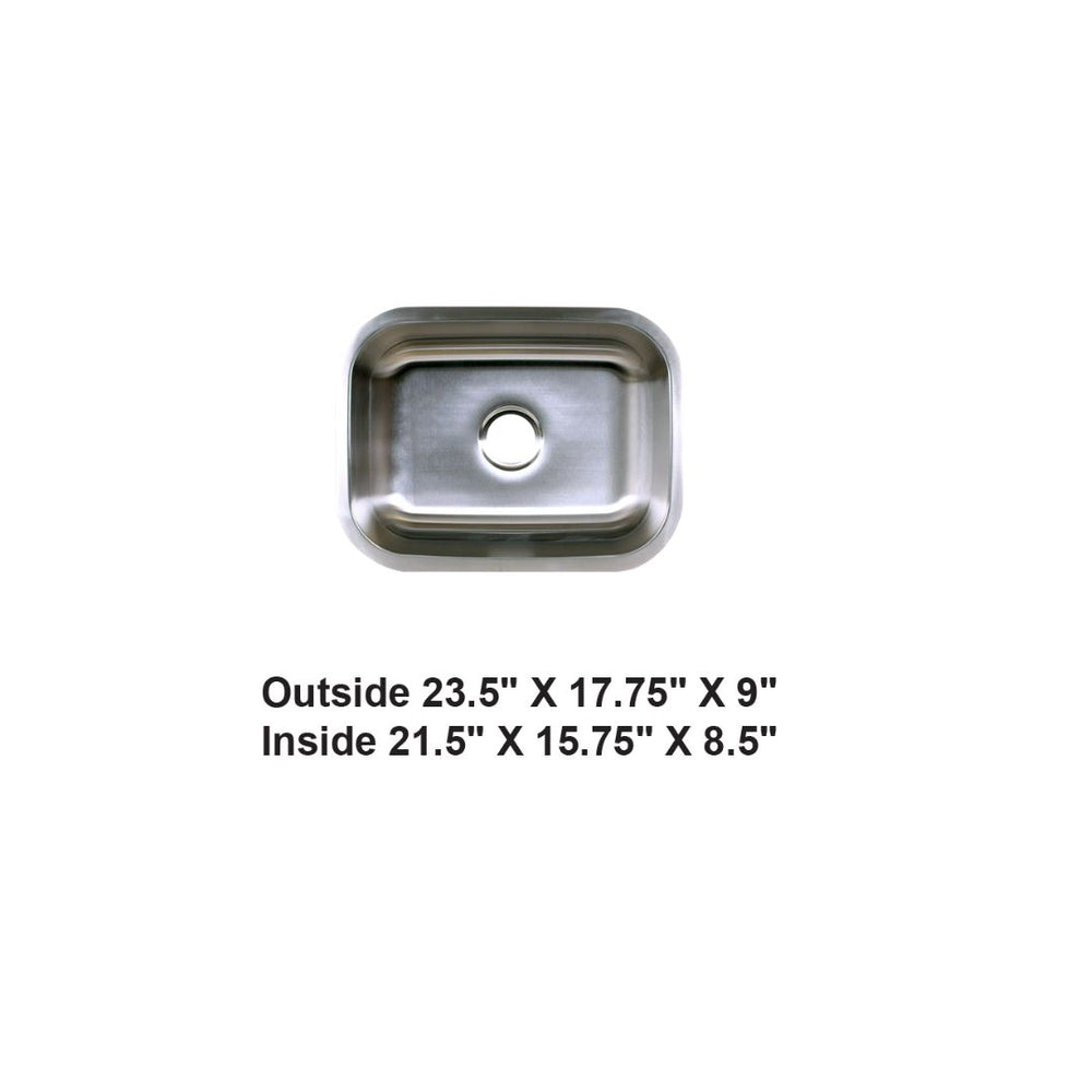 AD-48 Undermount Single Bowl Stainless Steel Sink