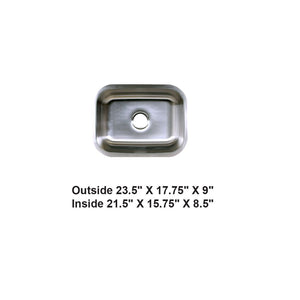 AD-48 Undermount Single Bowl Stainless Steel Sink