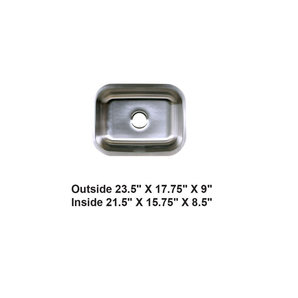 AD-48 Undermount Single Bowl Stainless Steel Sink