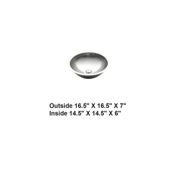 AD-98 Undermount Single Bowl Stainless Steel Sink