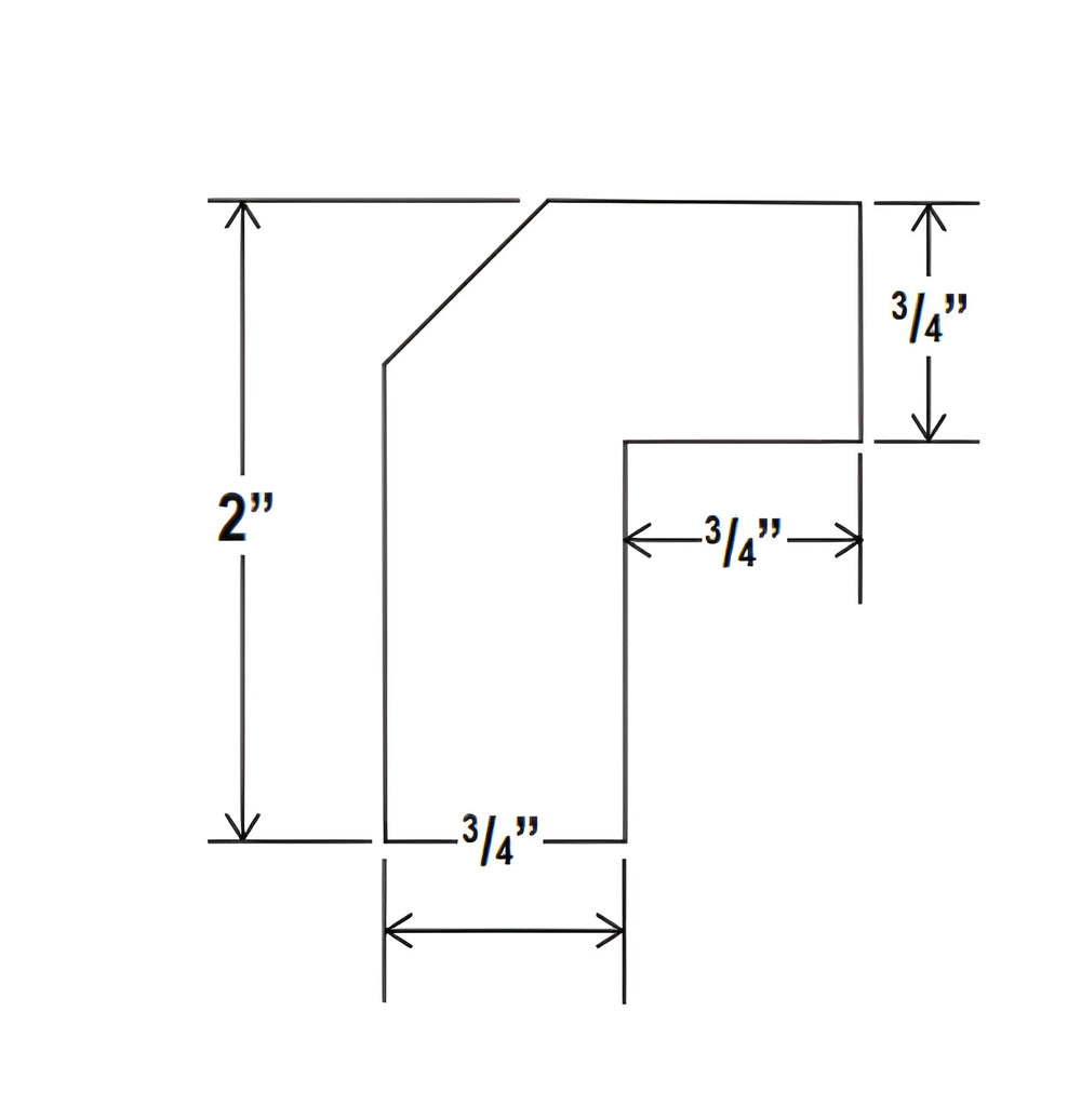 Charlestone White Angle Light Rail Moulding