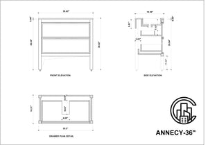 ANNECY 36" BATHROOM VANITY