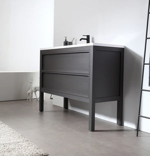 ANNECY 48" CHARCOAL OAK BATHROOM VANITY