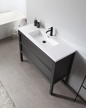ANNECY 48" CHARCOAL OAK BATHROOM VANITY