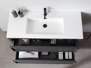 ANNECY 48" CHARCOAL OAK BATHROOM VANITY