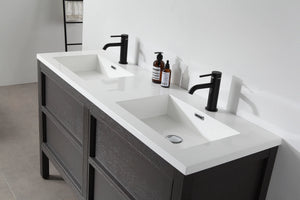 ANNECY 55" CHARCOAL OAK BATHROOM VANITY
