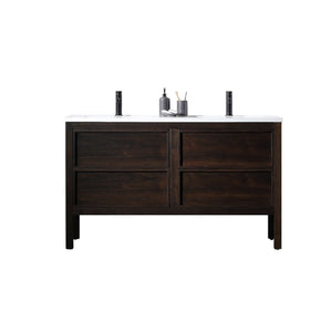 ANNECY 55” DARK WALNUT BATHROOM VANITY