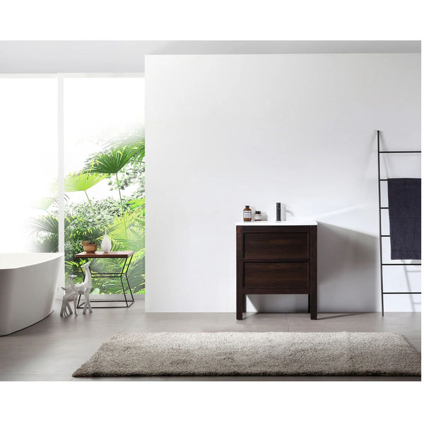 ANNECY 24" DARK WALNUT BATHROOM VANITY