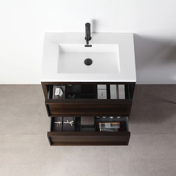 ANNECY 24" DARK WALNUT BATHROOM VANITY
