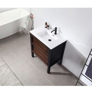 ANNECY 24" DARK WALNUT BATHROOM VANITY