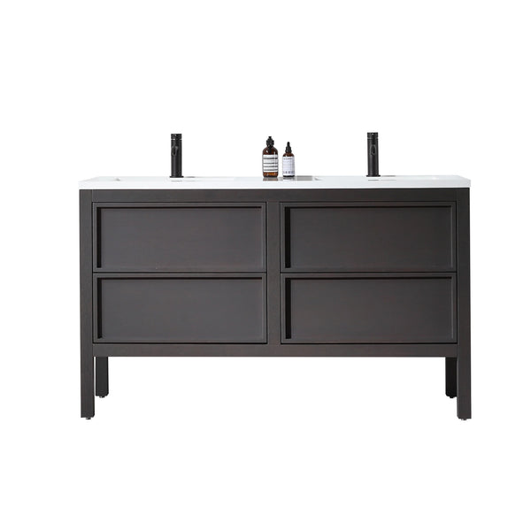ANNECY 55" CHARCOAL OAK BATHROOM VANITY