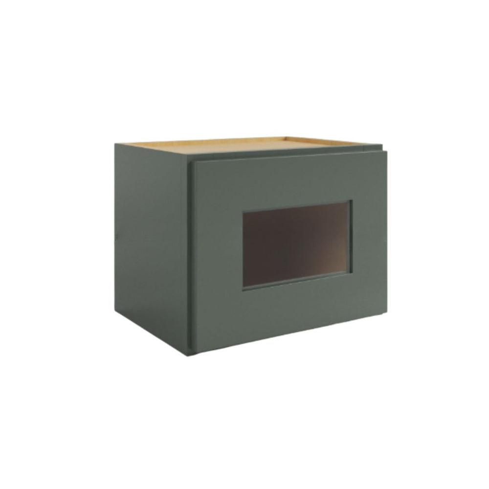 Aston Green 12W" Single Door Wall Cabinet with Wall Glass Door