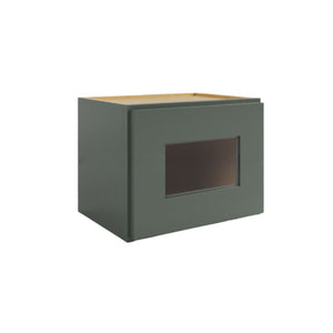 Aston Green 12W" Single Door Wall Cabinet with Wall Glass Door