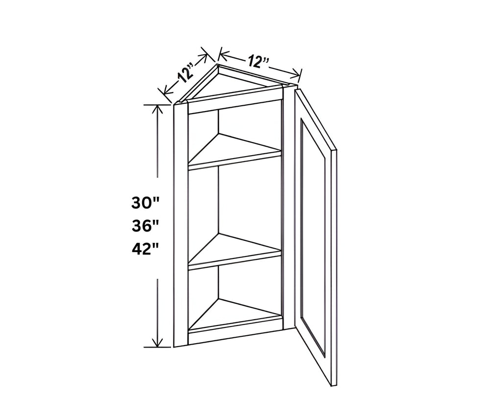 Aspen Charcoal Gray- Angle Wall Cabinet