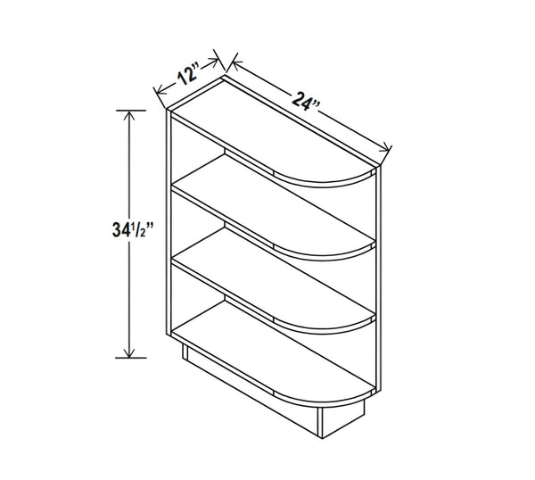 French Grey Base End Shelf