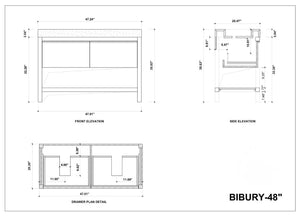 BIBURY 48” CHESTNUT OAK BATHROOM VANITY