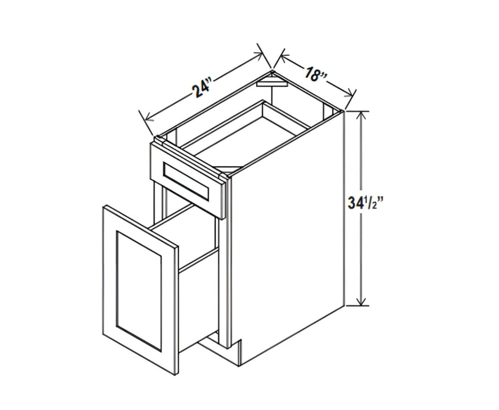 Aspen White Base Waste Basket Cabinet