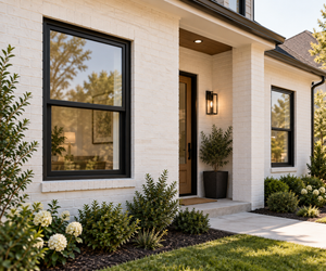 Black Vinyl Single-Hung Window