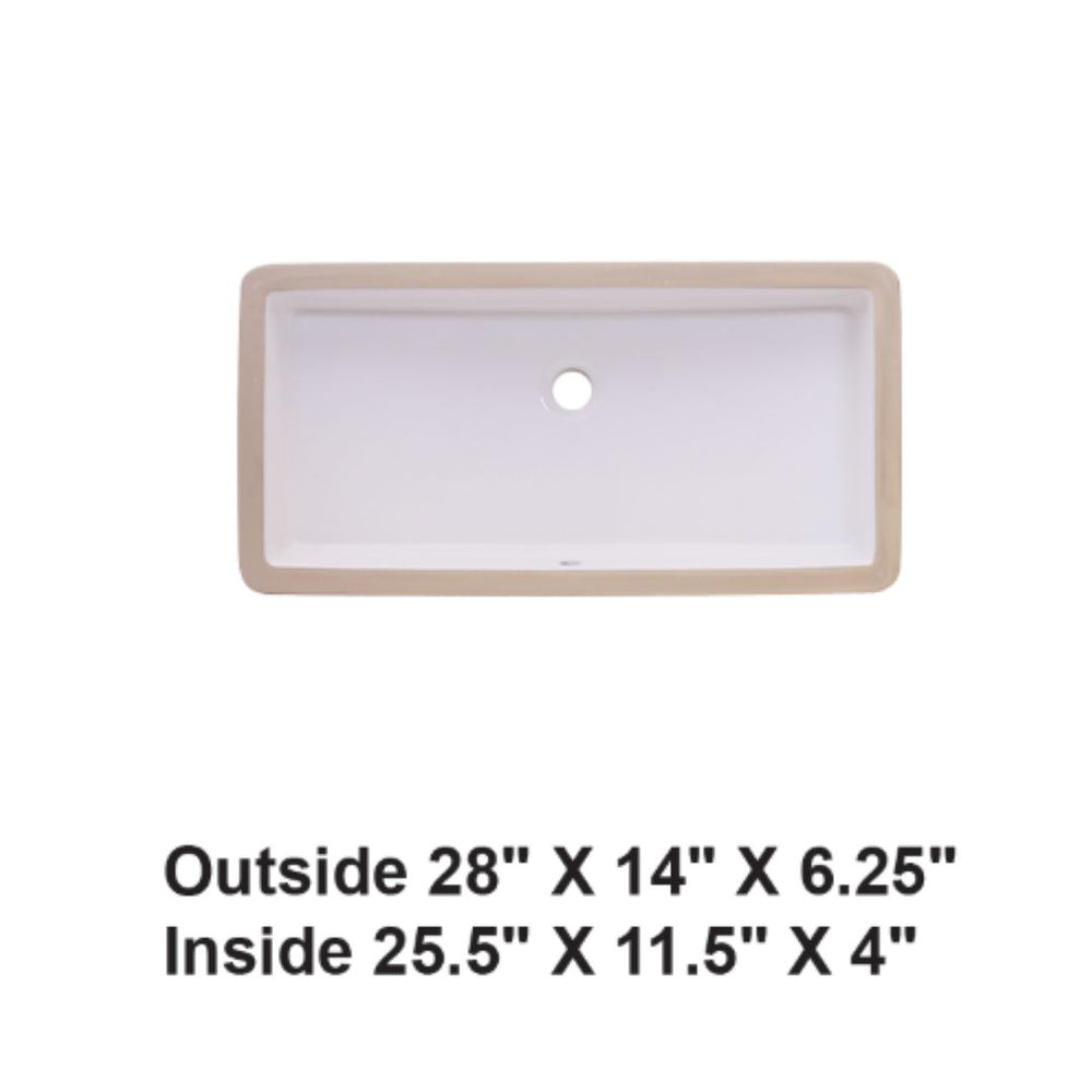 Undermount Rectangular Ceramic
