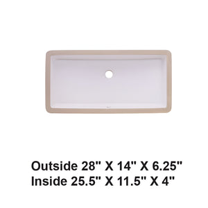 AD-C17-Undermount Rectangular Ceramic
