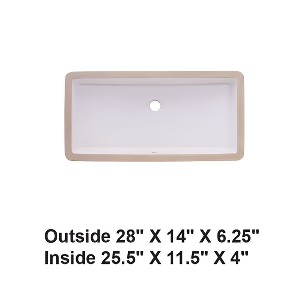 AD-C17-Undermount Rectangular Ceramic