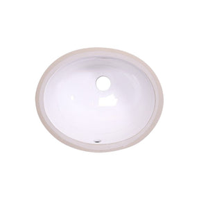 White-Undermount Oval Ceramic Sink White