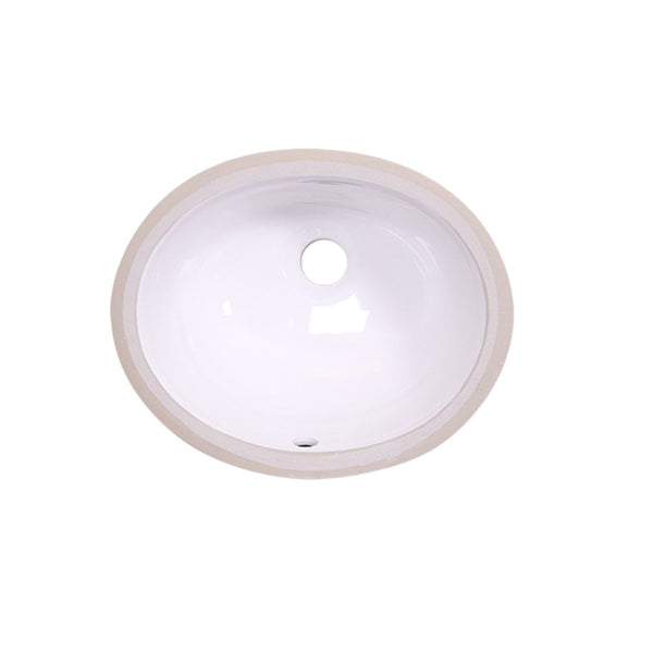 White-Undermount Oval Ceramic Sink White