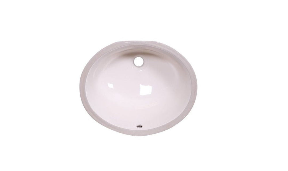 AD-C2S Bisque-Undermount Oval Ceramic Sink