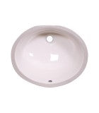 Bisque-Undermount Oval Ceramic Sink