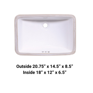 Bisque-Rectangular Ceramic